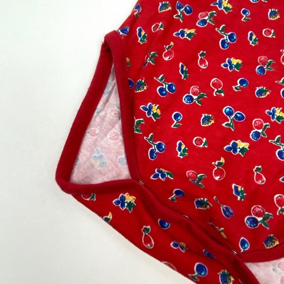 Vintage Gap Sleeveless Red Floral Fruit Bodysuit - Picture 2 of 7